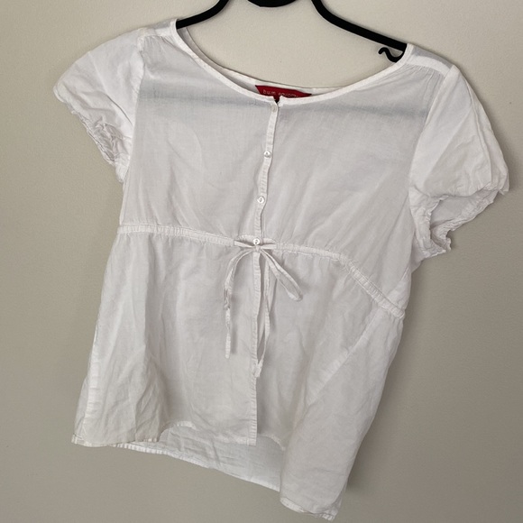 Y2K BUM light babydoll blouse with cap sleeves - Picture 2 of 6